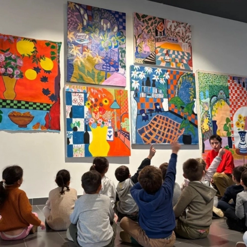 Visite exposition et atelier au parvis - GS Pradeau