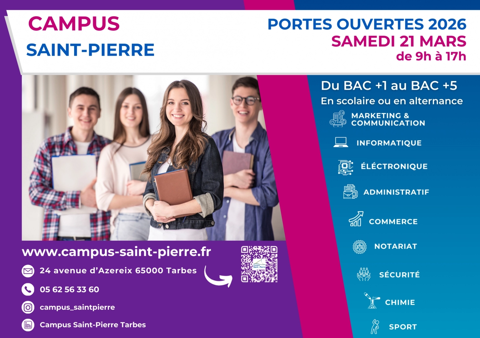 Portes ouvertes campus Saint-Pierre
