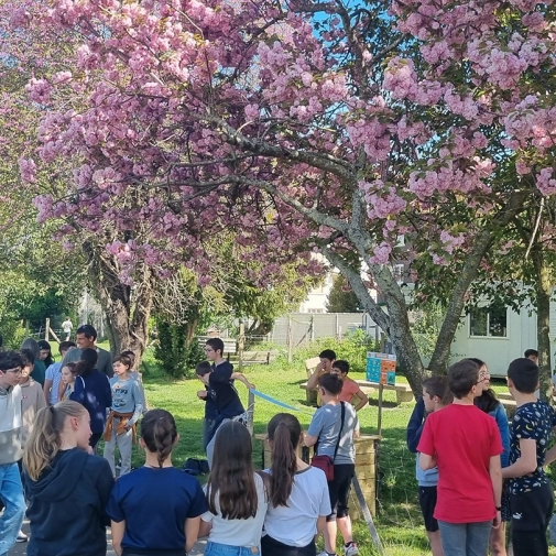 Inauguration du composteur du parc de la Sède offert et installé par le SYmat