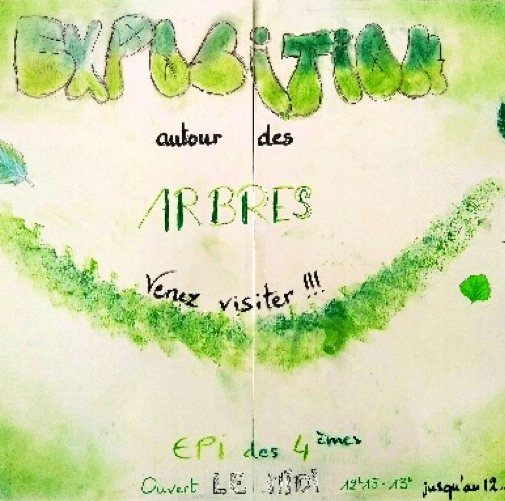 Exposition dans le jardin du Collège - EPI "Autour des arbres" - 4ème