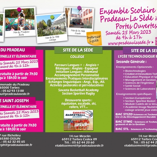 Portes Ouvertes 2023 des 4 sites