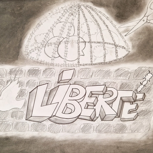 Fresque sur le thème de la liberté -APEL