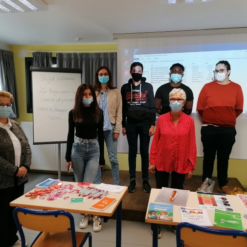 Les Terminales STMG et la ligue contre le cancer