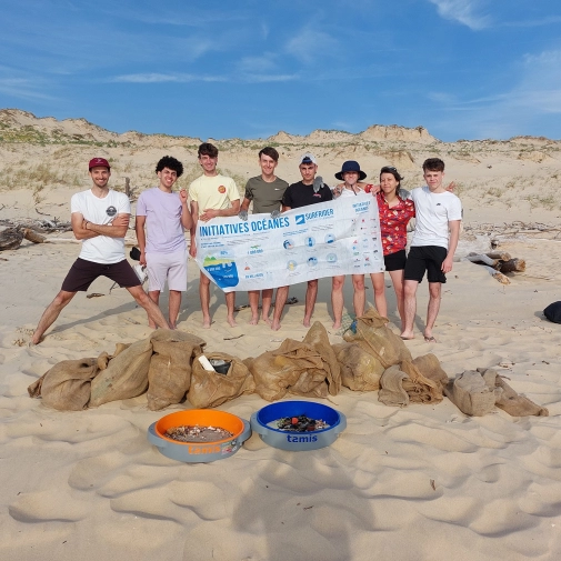 surf et ramassage déchets à Soustons