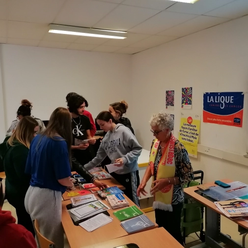 Intervention de la ligue contre le cancer auprès des TSTMG