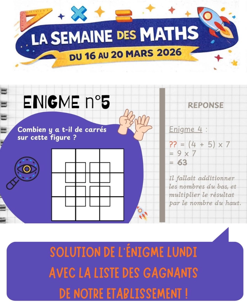 Enigme 5 du 20 mars