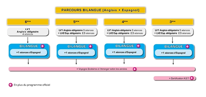 Parcours bilangue : Anglais + Espagnol